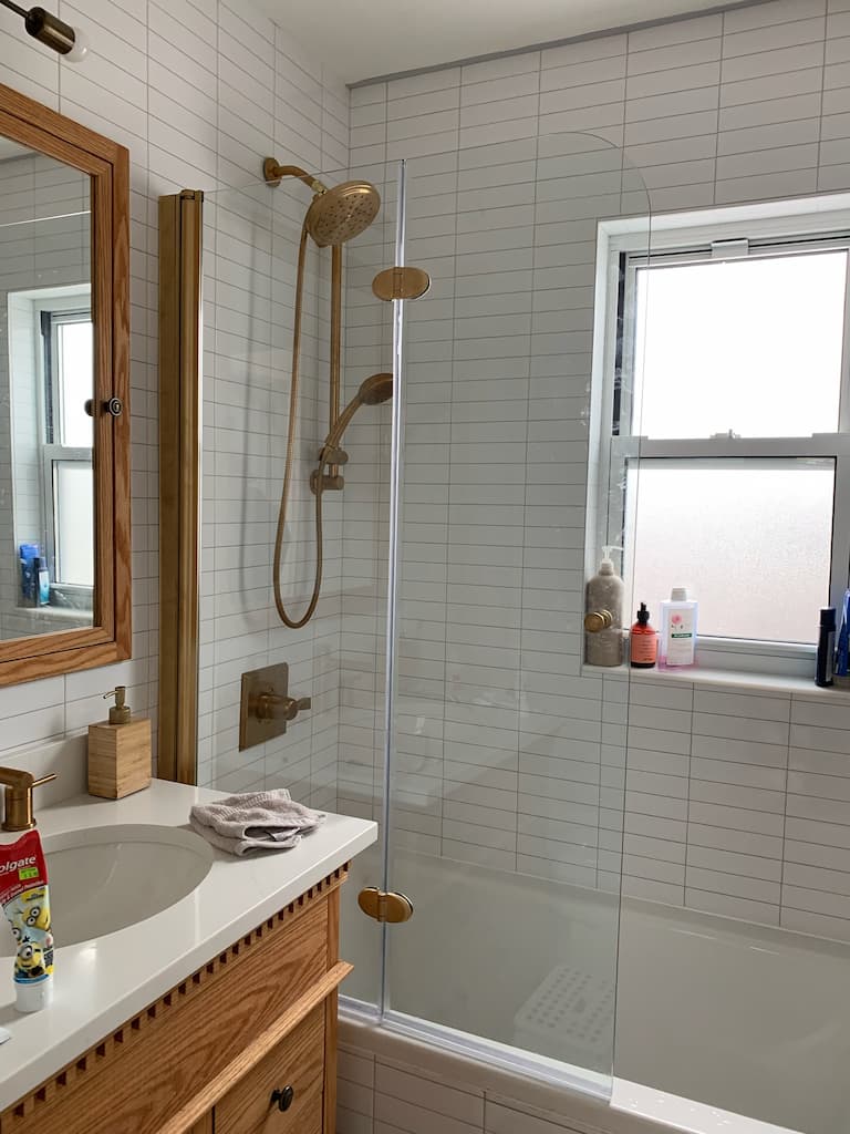 Bathroom tile installation project, Queens NYC