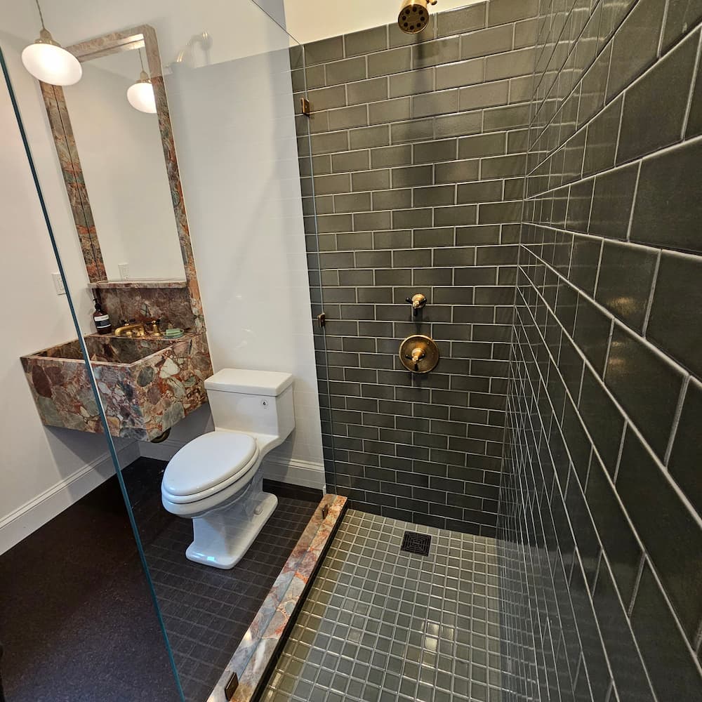 Marble floor tile installation, Brooklyn NYC