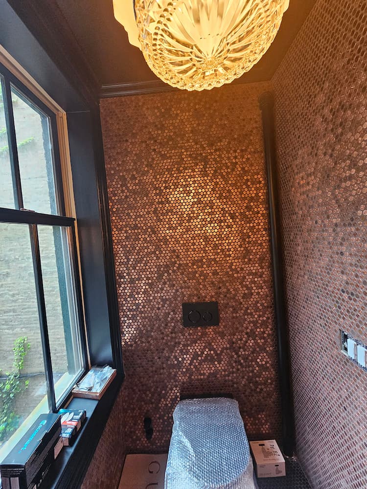 Tile installation contractor project, NYC